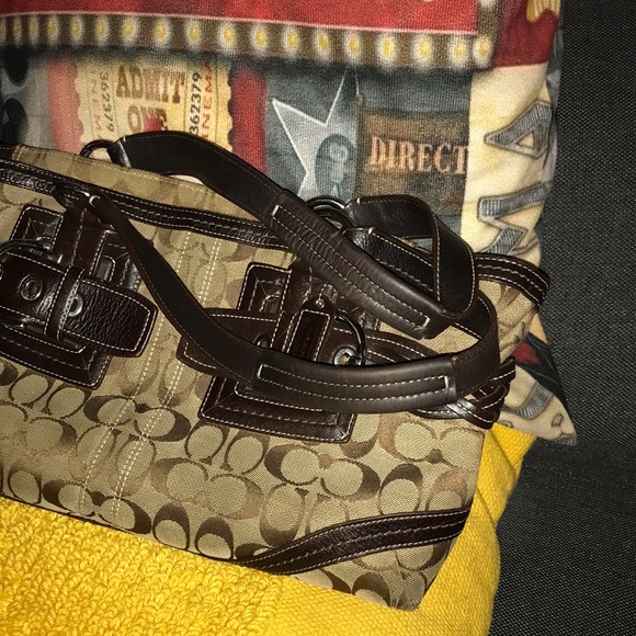 Coach Brown Signature Bag - Picture 7 of 9